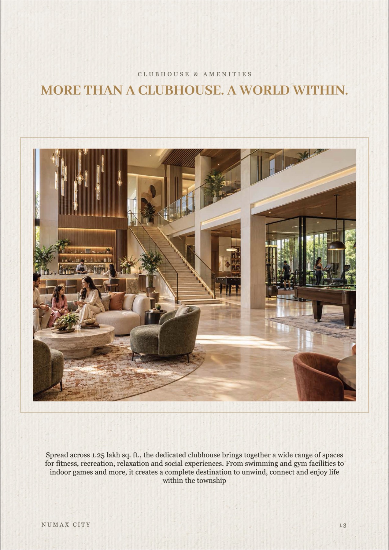 1.25 Lakh Sq. Ft. Clubhouse