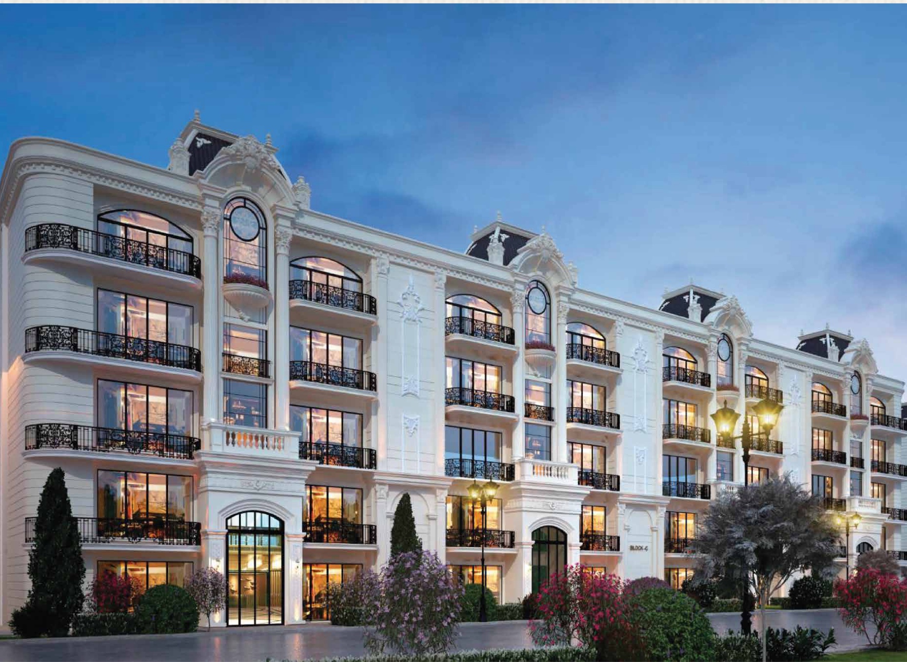 The Villas Neoclassical Architectural Elevation