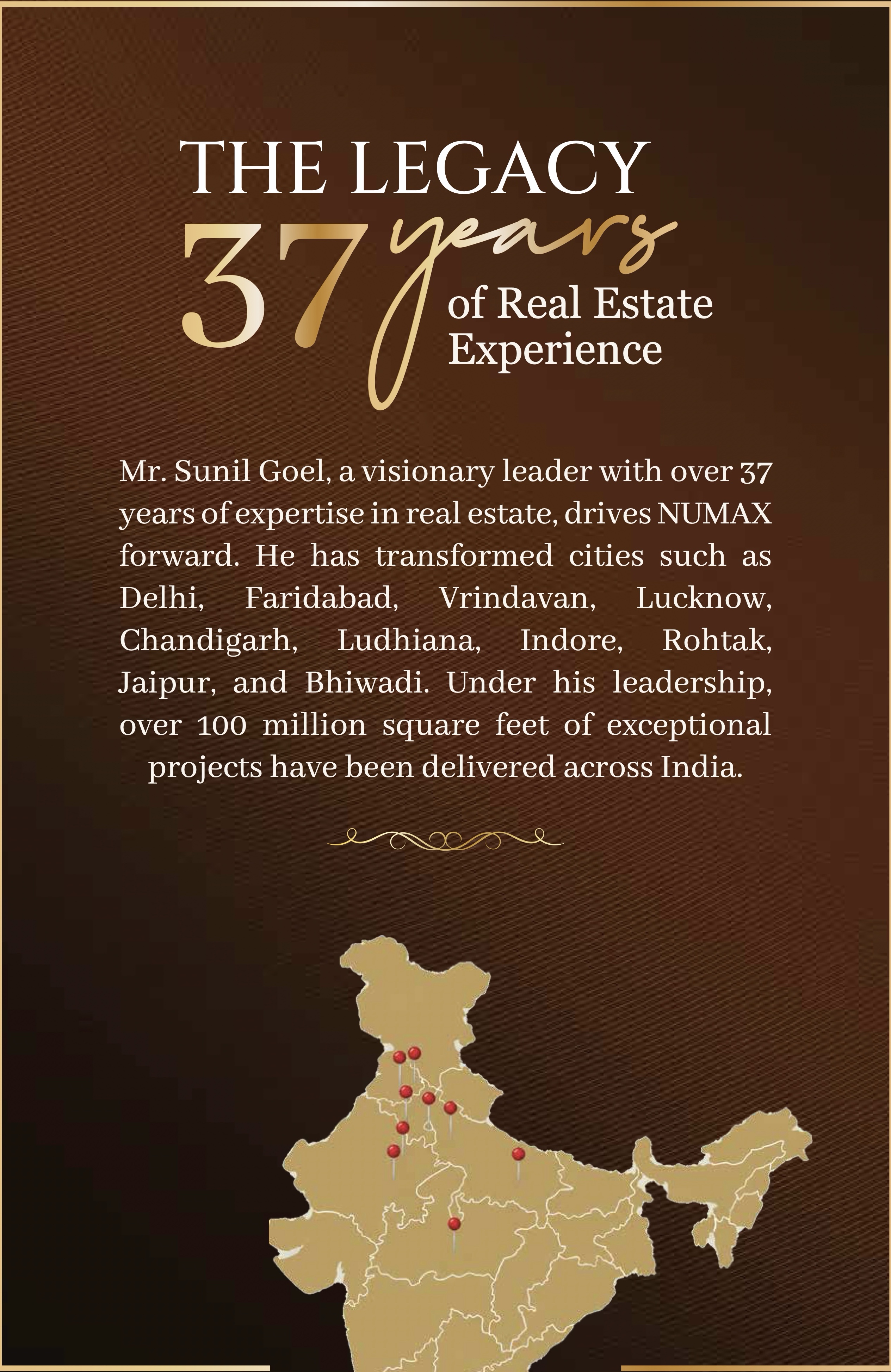Numax Legacy Footprint Across India